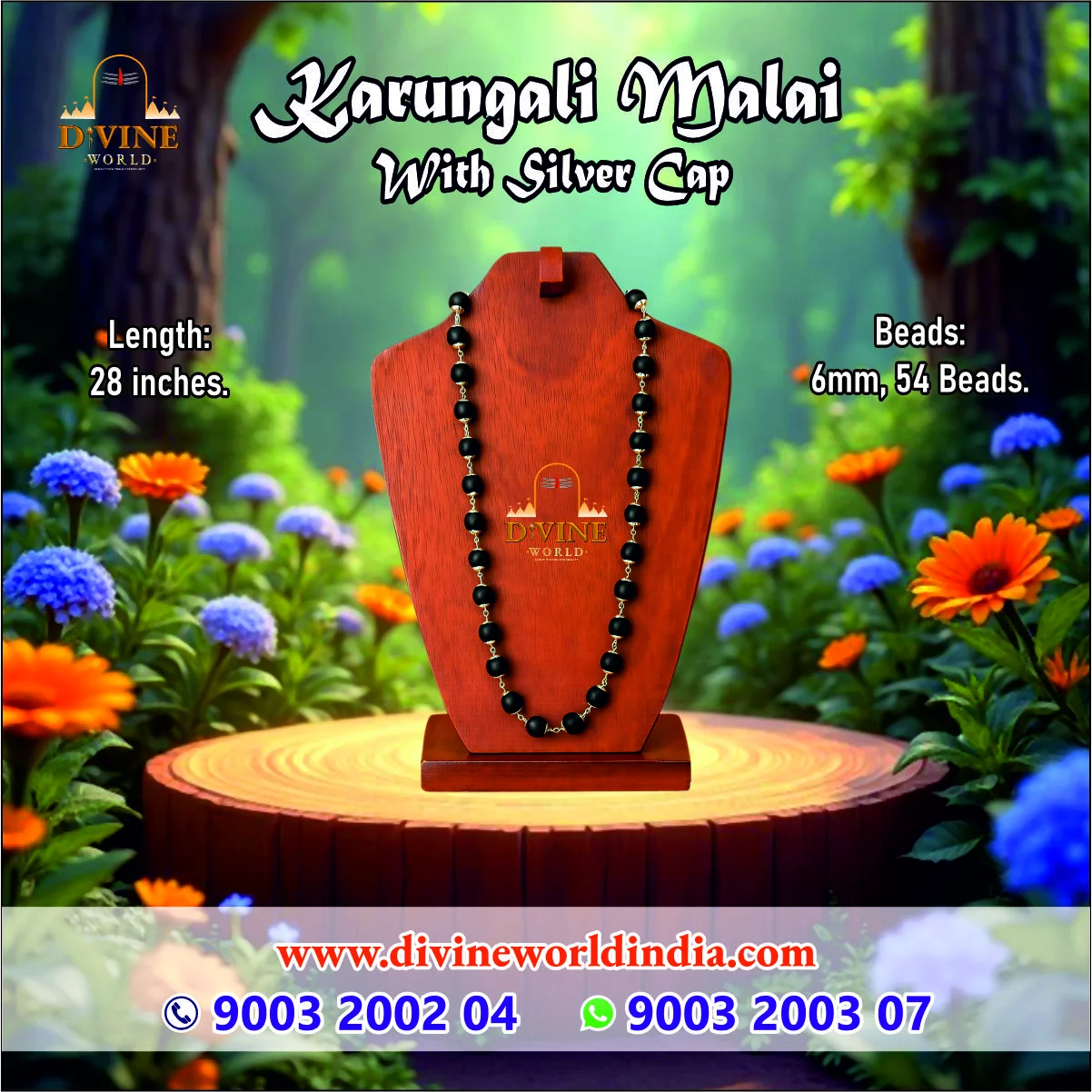 Karungali Malai Original 925 Silver