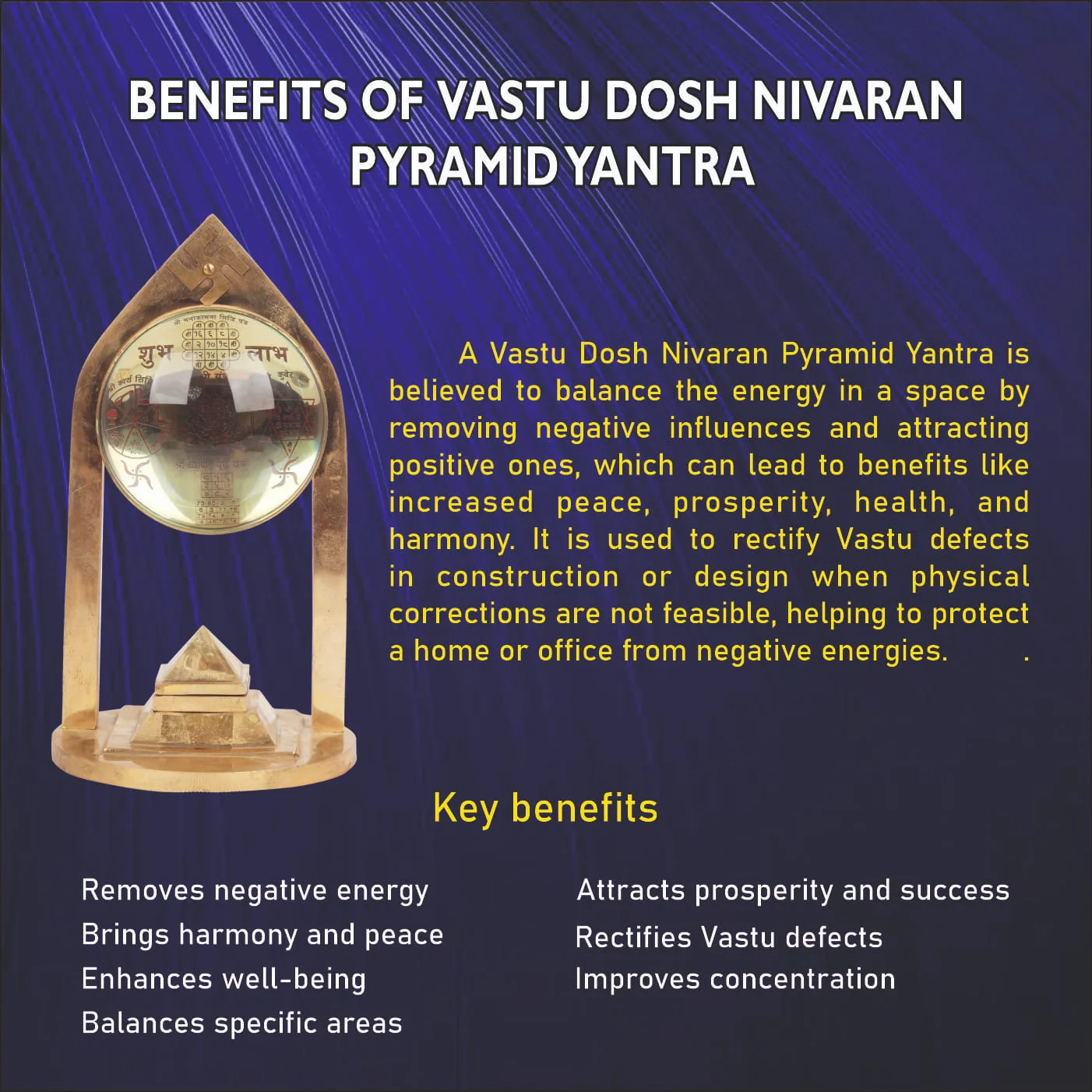 Vastu Dosh Nivaran Pyramid Yantra vastu Protection Pyramid
