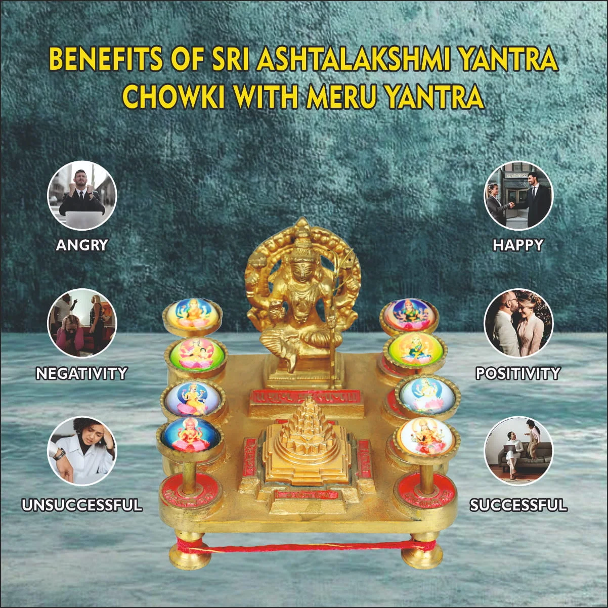 SRI ASHTALAKSHMI YANTRA CHOWKI  WITH MERU YANTRA