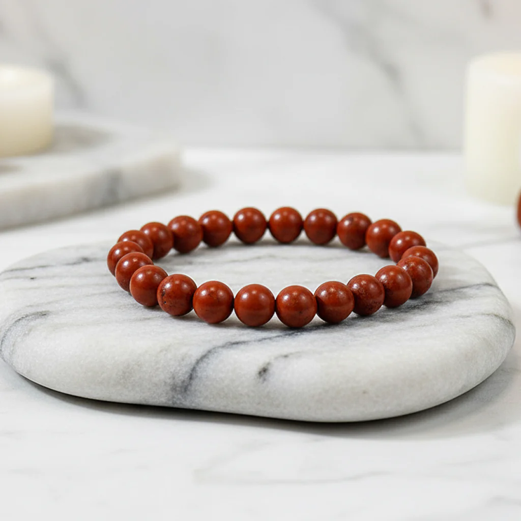 Natural  Red Jasper Bracelet