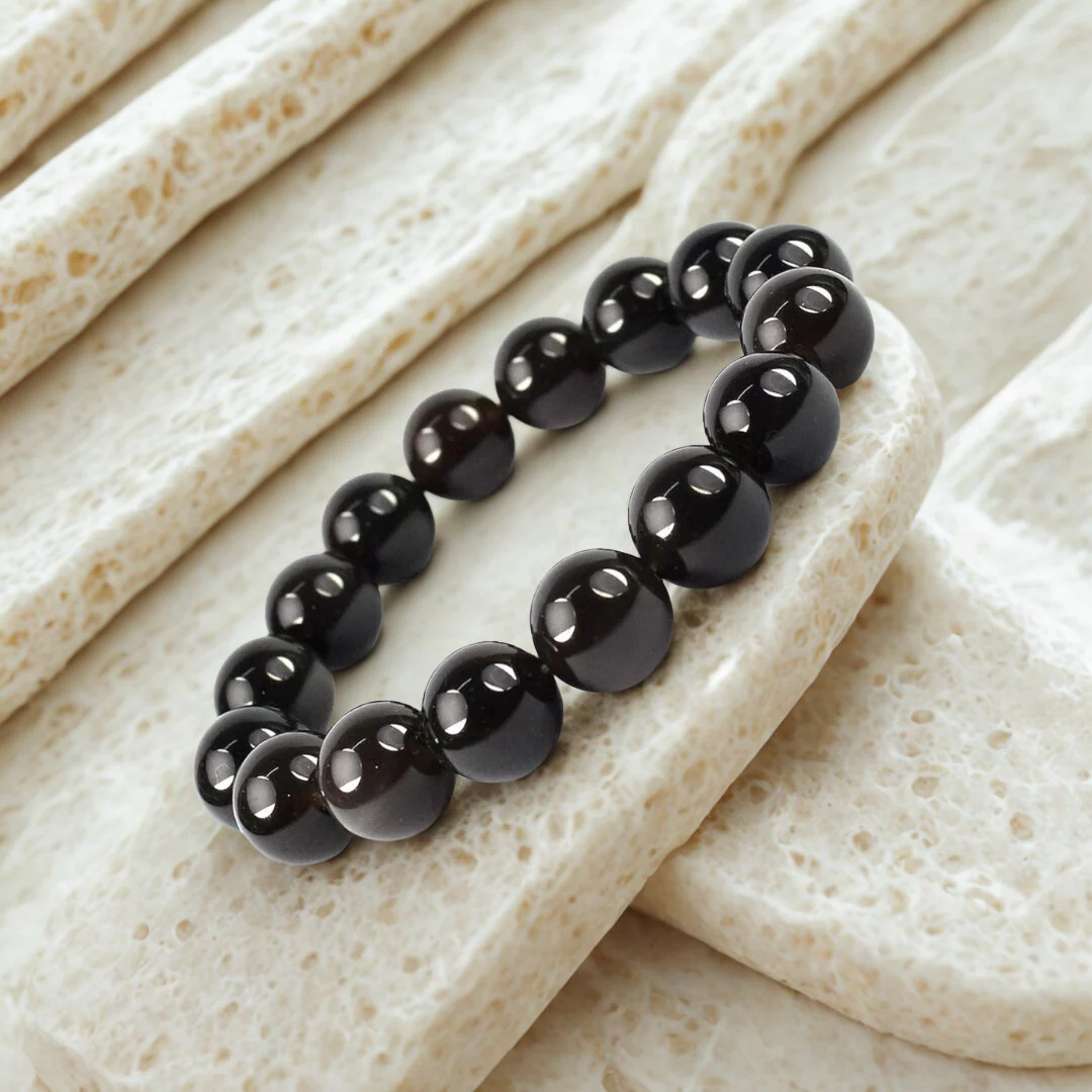 Natural Black Obsidian Crystal Healing Bracelet