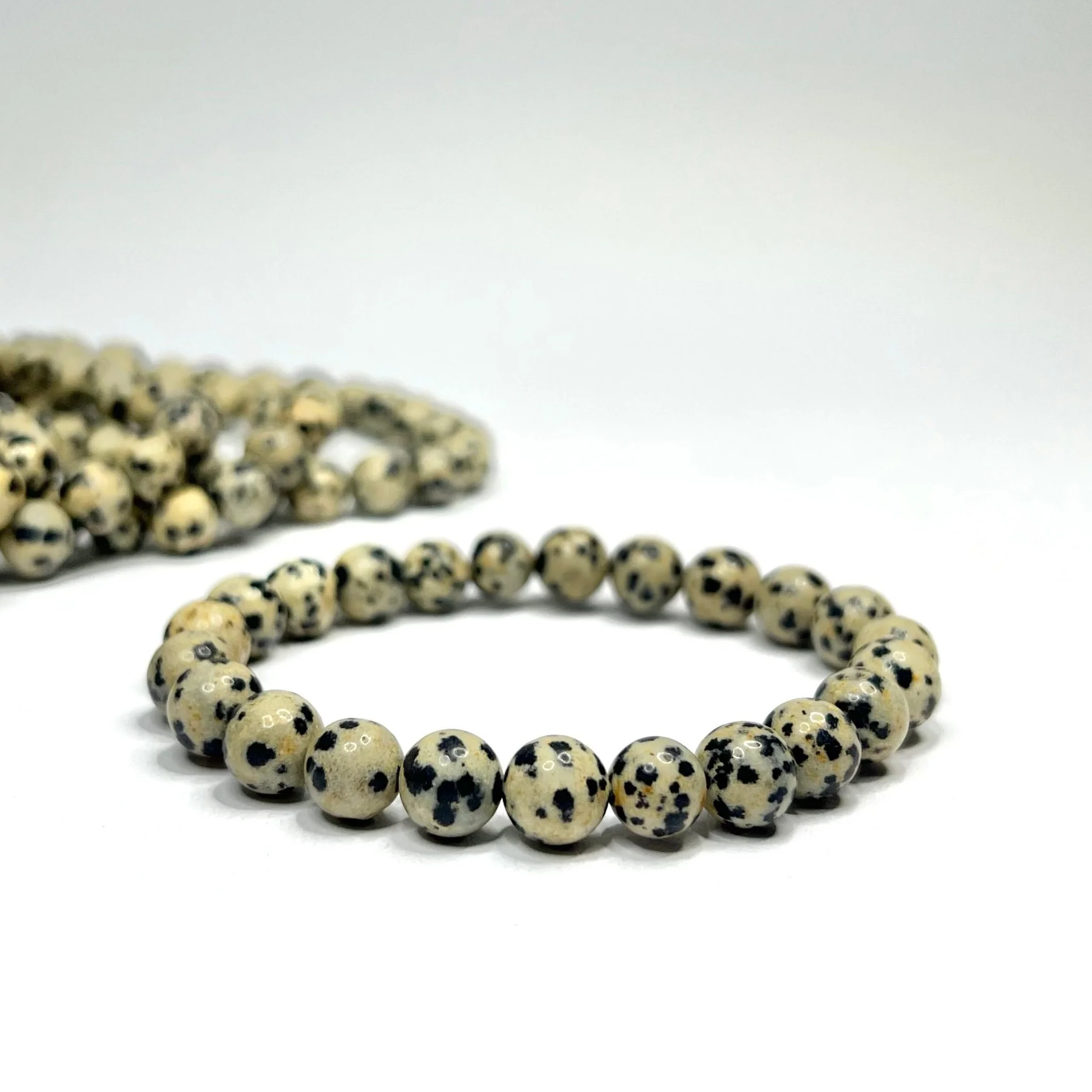 Black Dot Jasper Stone Bracelet