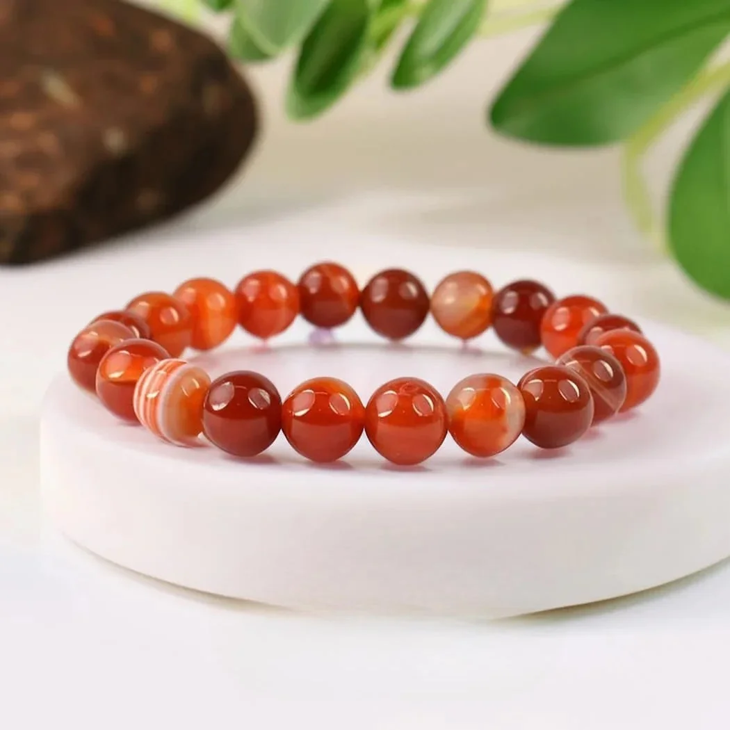 Crystal Cave Exports Natural Red Carnelian Bracelet