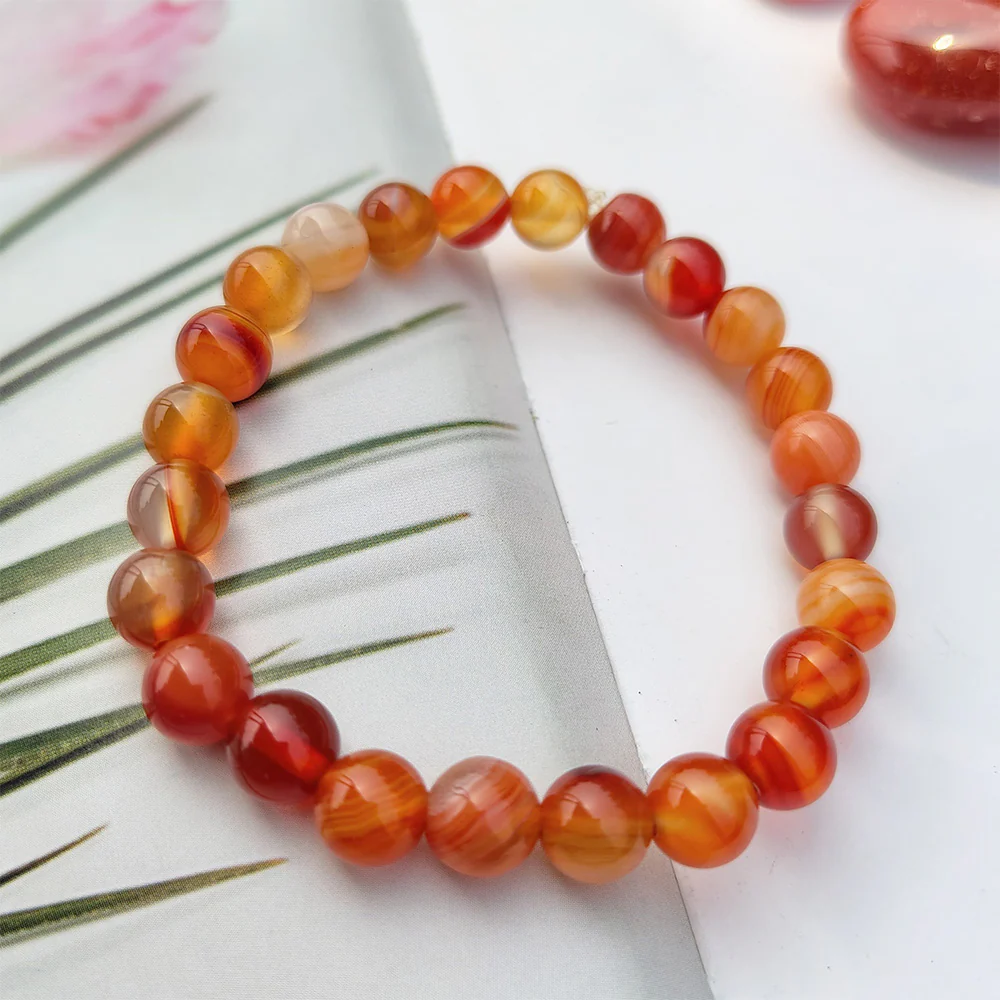 Crystal Cave Exports Natural Red Carnelian Bracelet