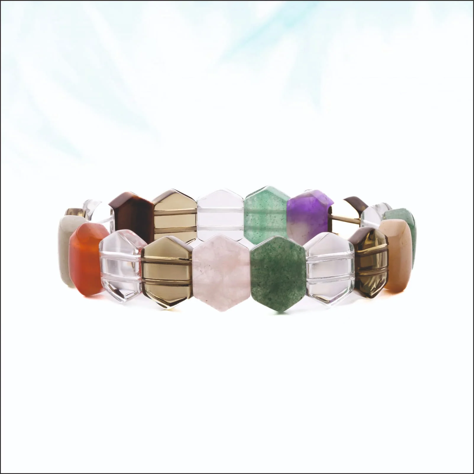 Star Beads Multi Color Reiki Healing Crystal Bracelet