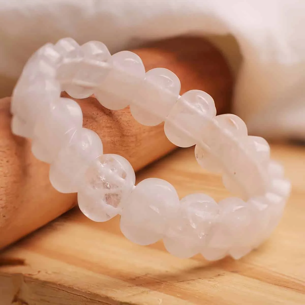 Crystal Quartz Oval Faceted Bracelet