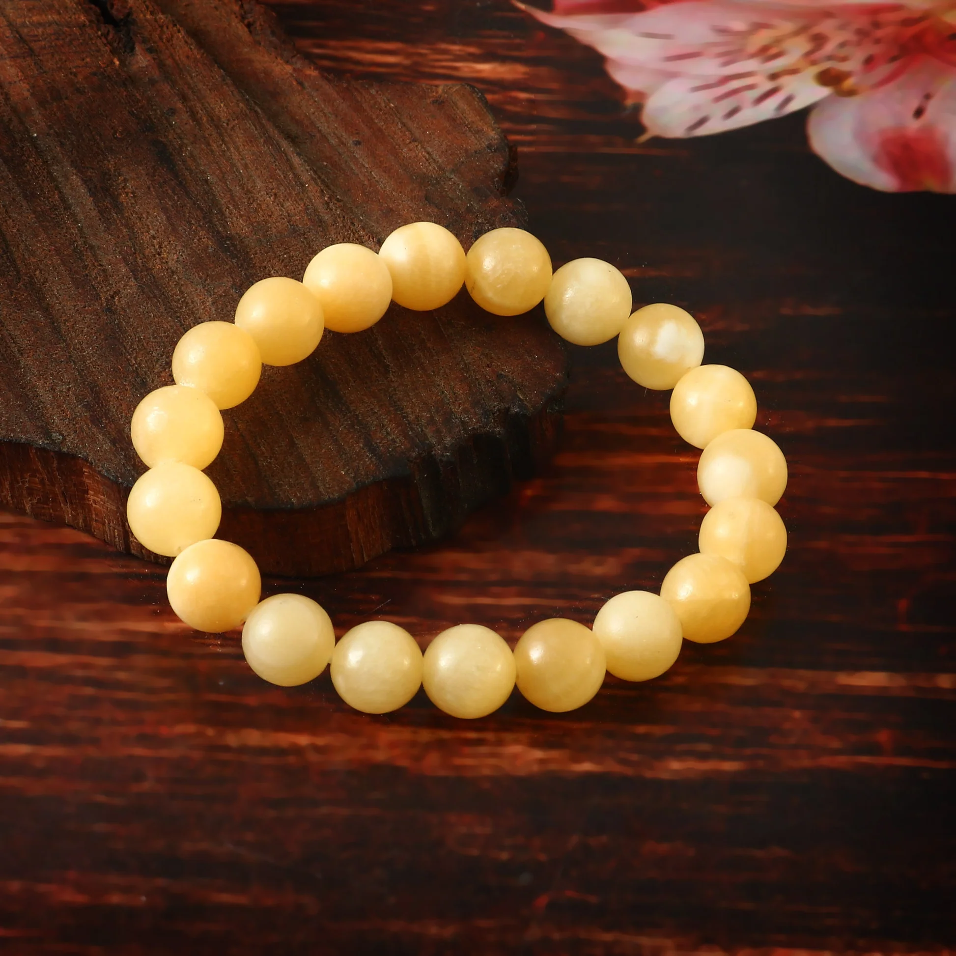 Natural Yellow Calcite Bracelet