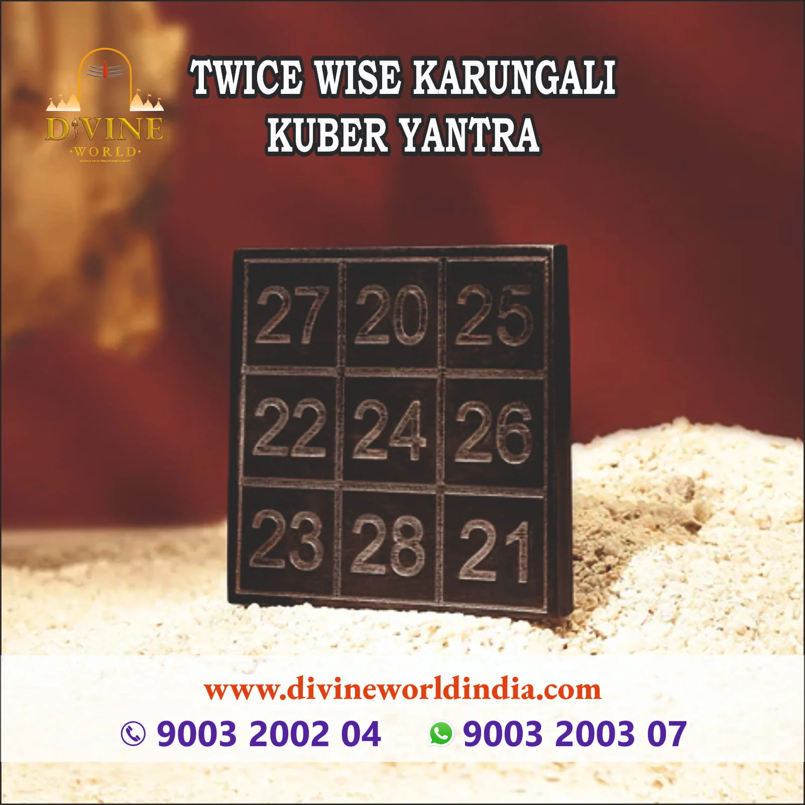 Twice wise karungali kuber yantra