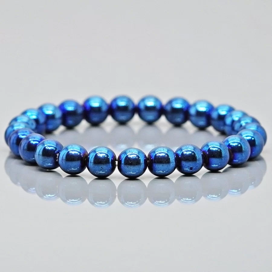 Blue Hematite Bracelet (Elastic)