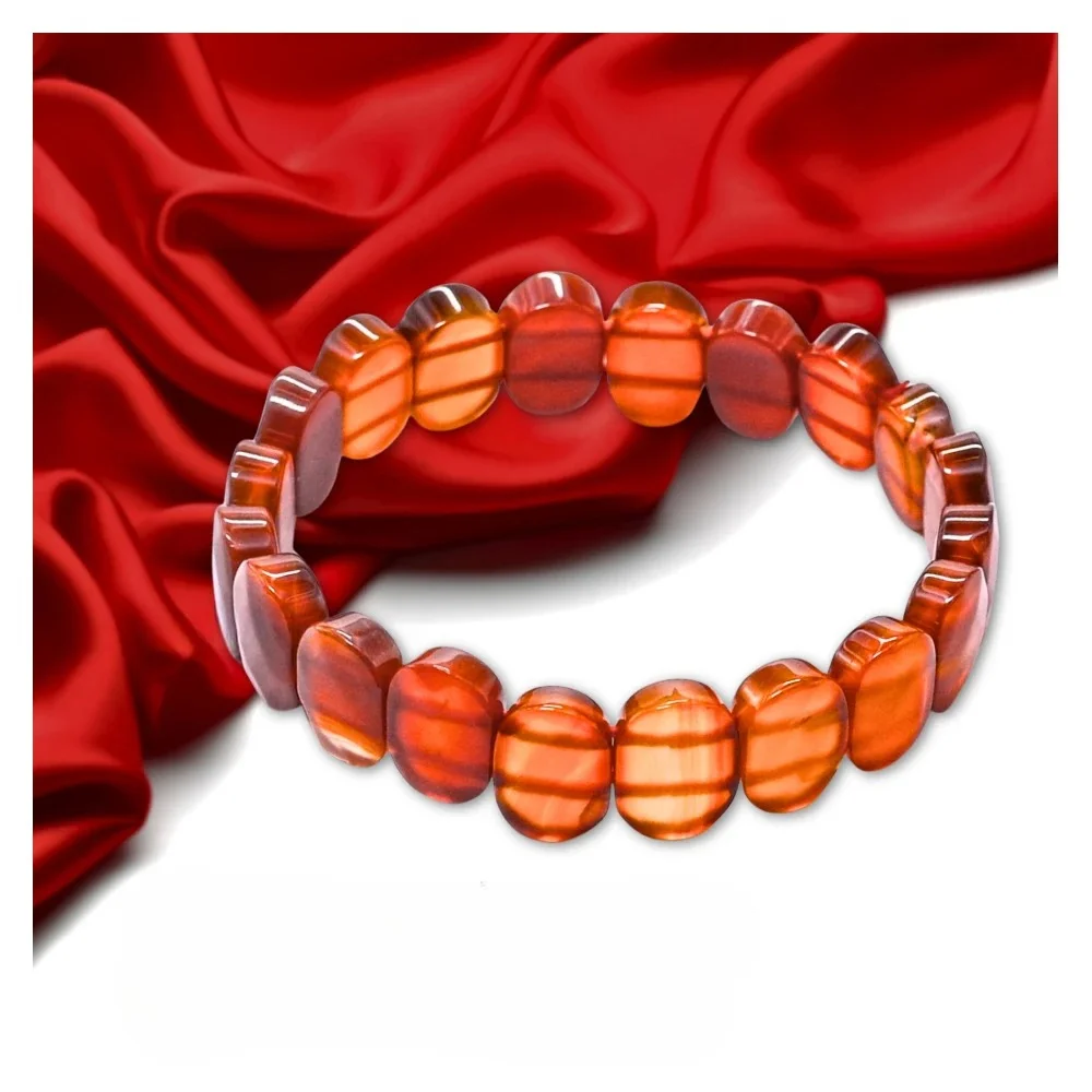 Carnelian Oval Faceted Bracelet