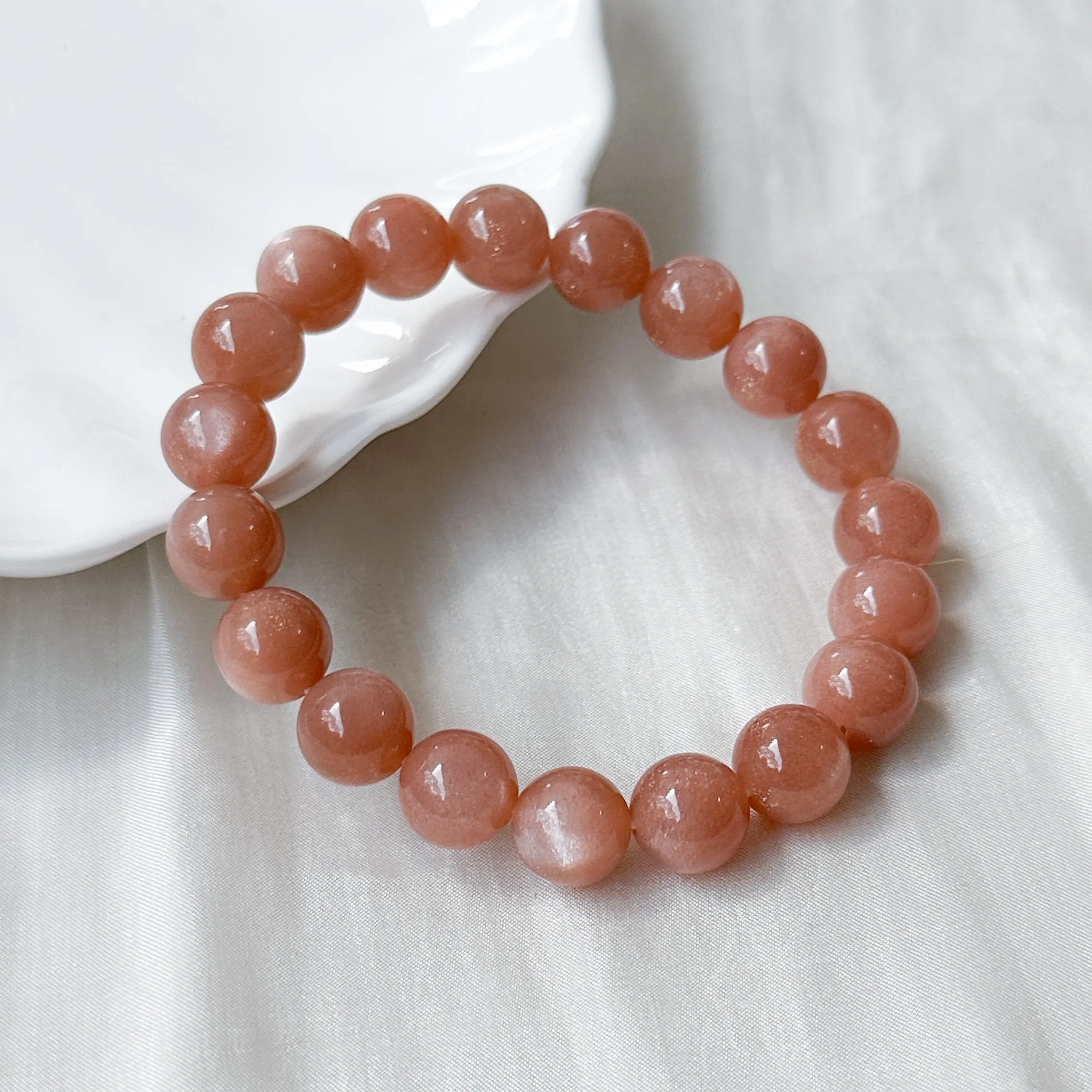Peach Moonstone Bracelet