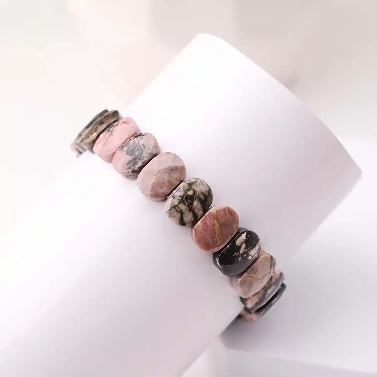 NATURAL RHODONITE BRACELET OVEL SHAPE