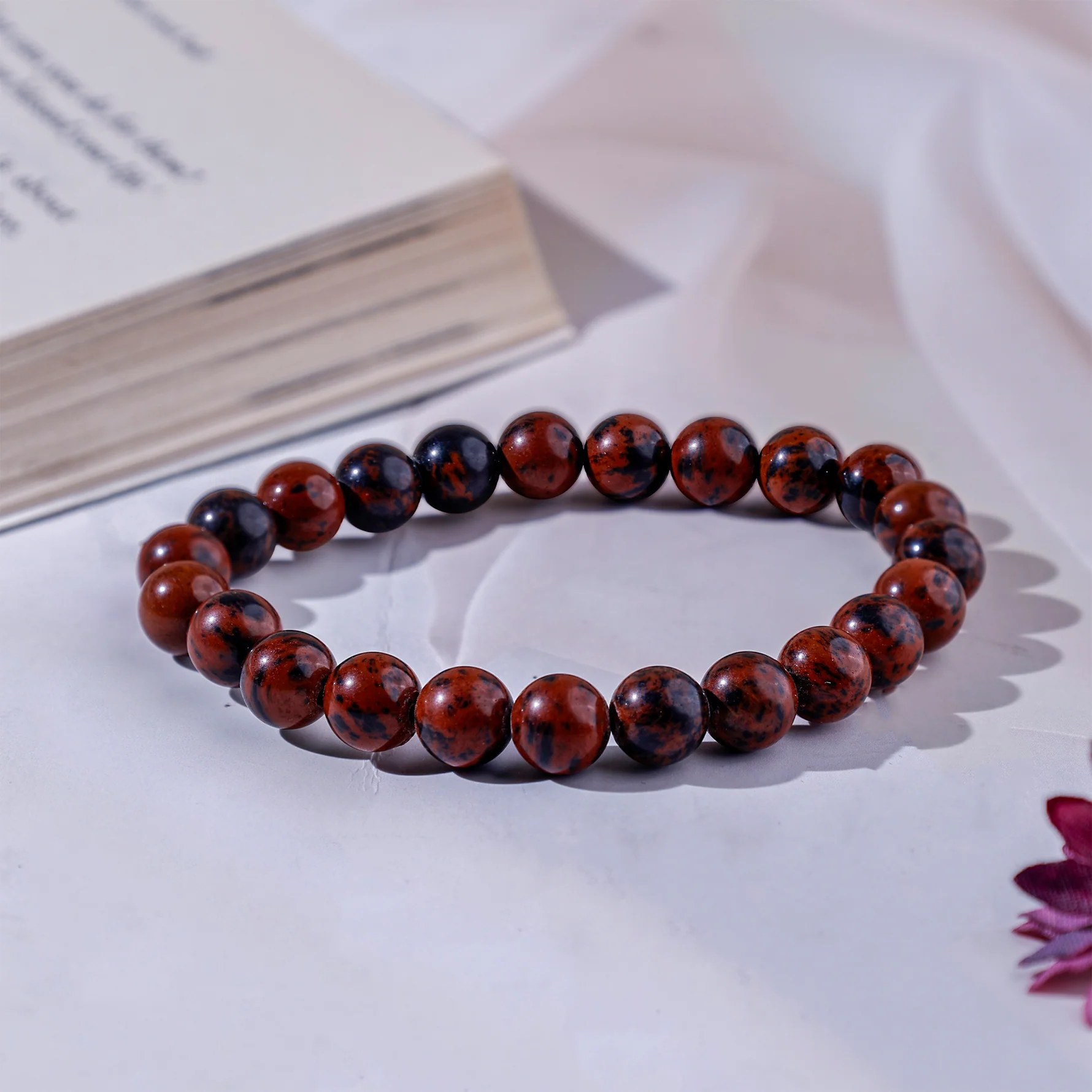    Natural Mahogany Obsidian Bracelet