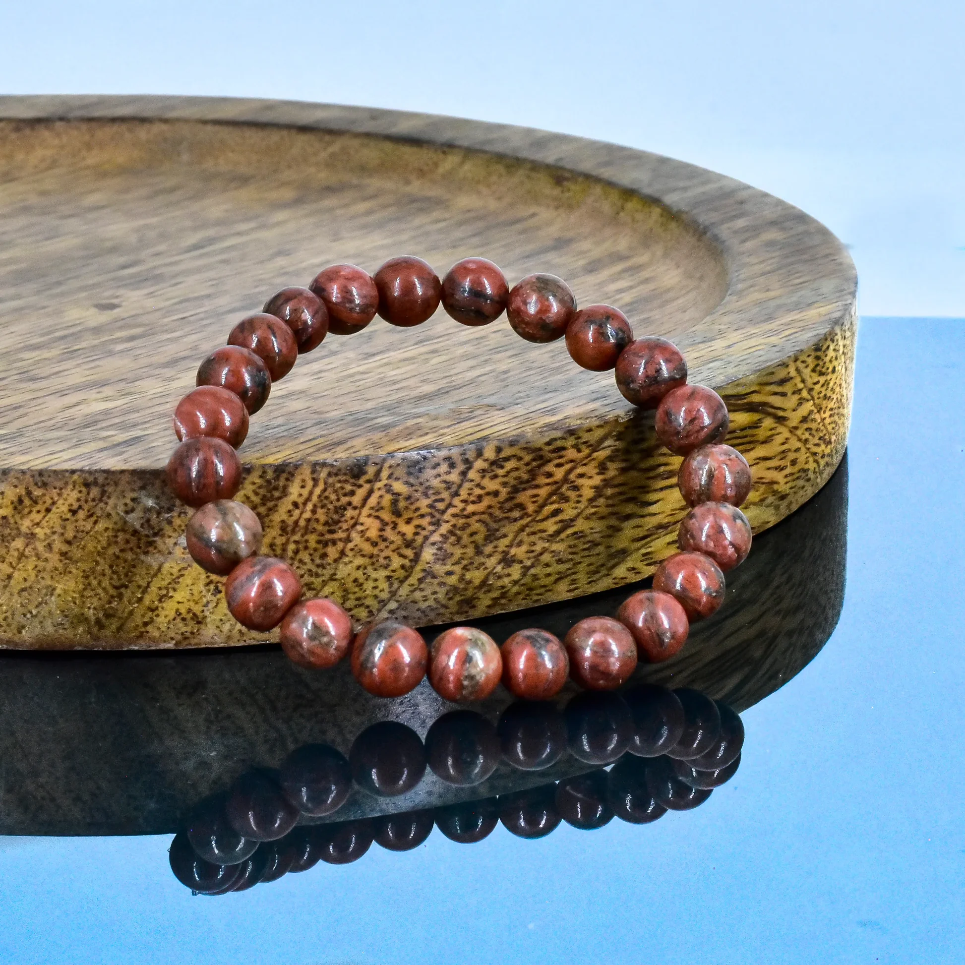    Natural Mahogany Obsidian Bracelet