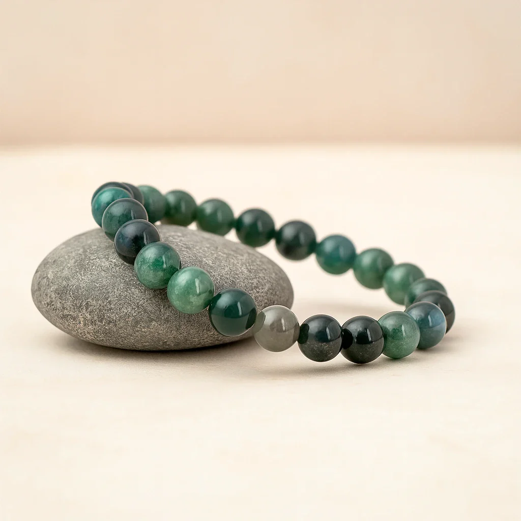 Natural Moss Agate Bracelet Crystal Stone