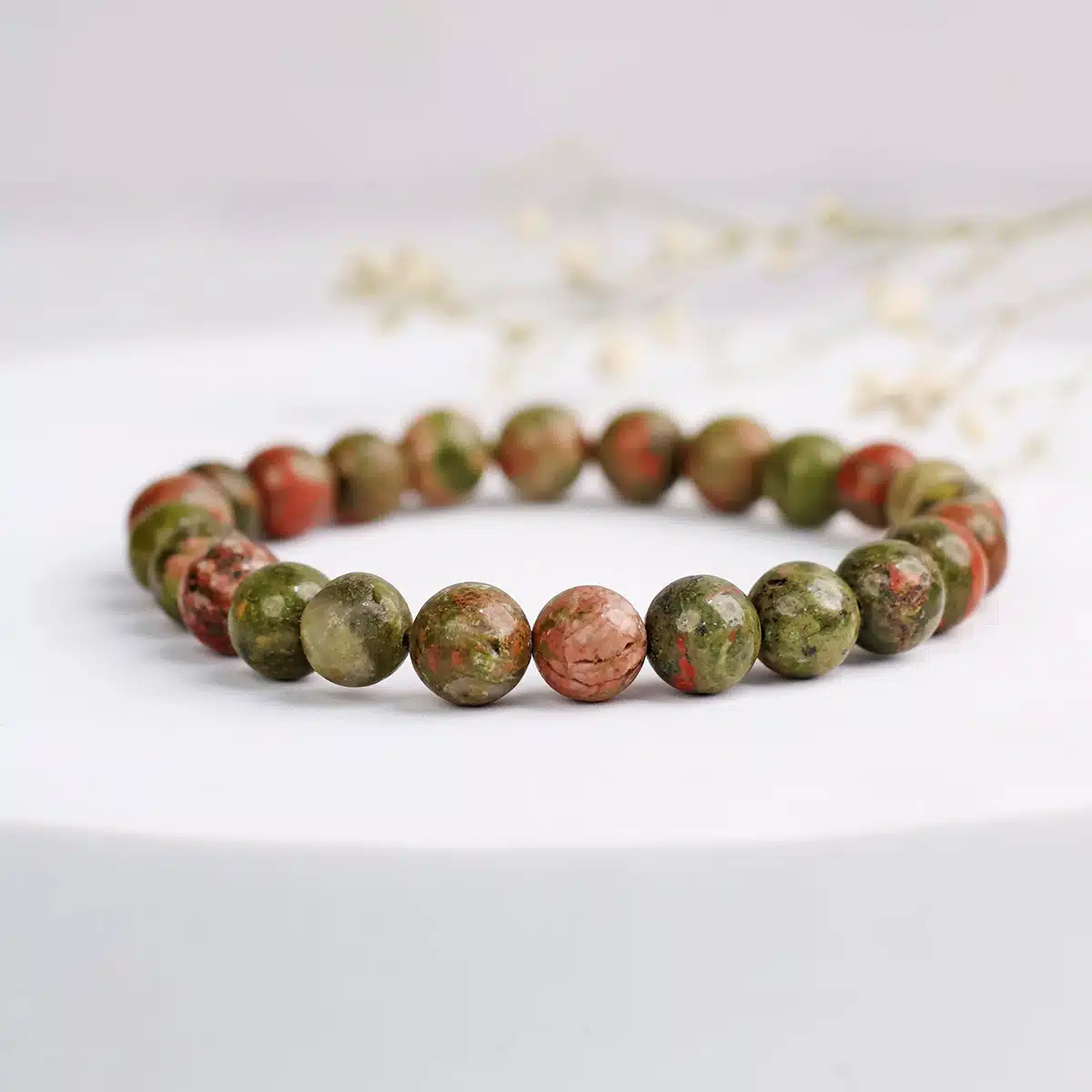 Natural Unakite Crystal Bracelet