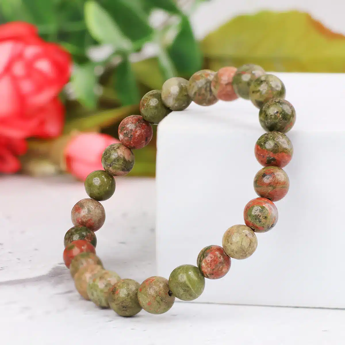 Natural Unakite Crystal Bracelet