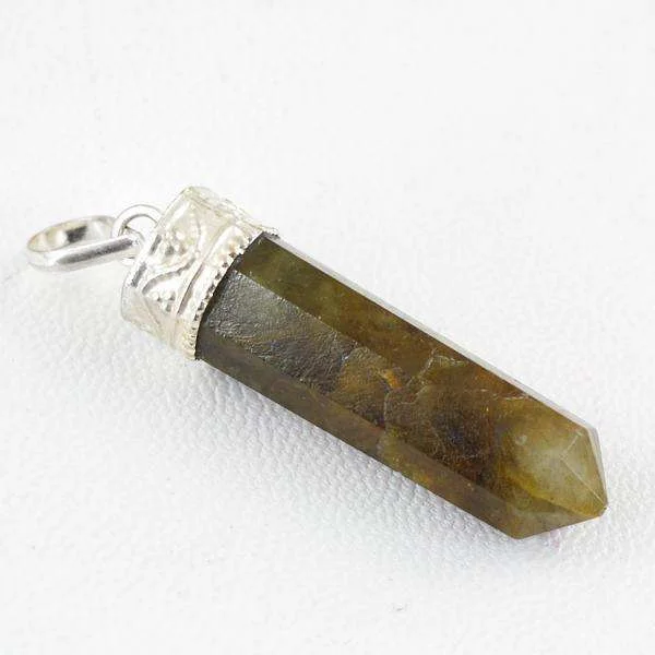 Healing Smoky Quartz Crystal Pencil Pendant