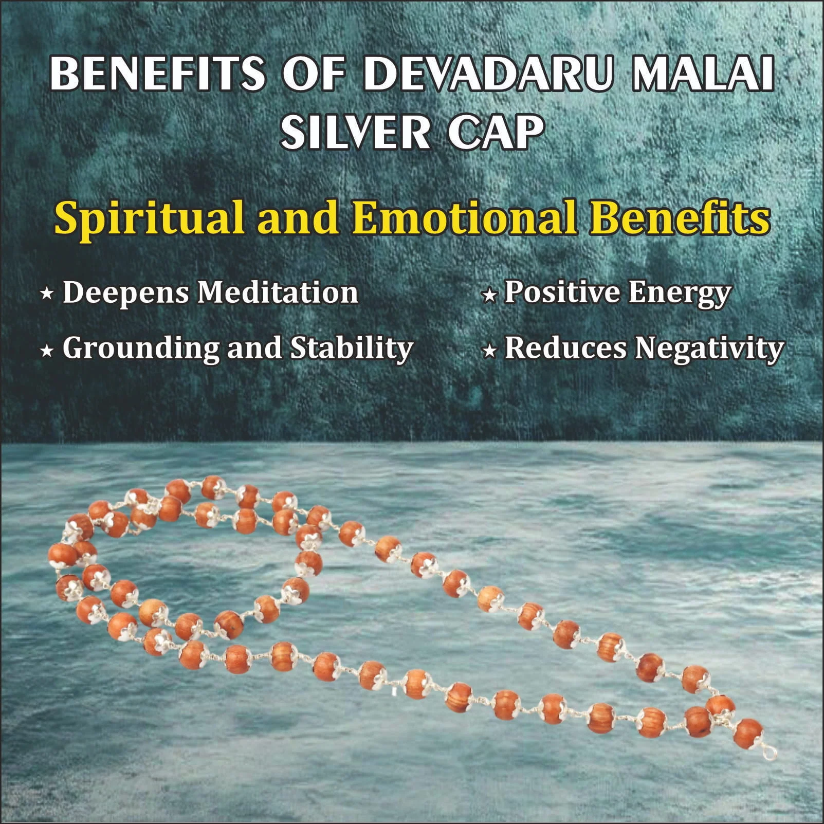 Devadaru Malai Silver Cap 6mm