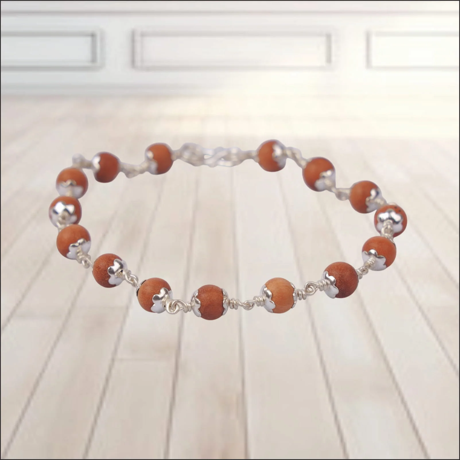 Devadaru Bracelet Silver Cap 6mm