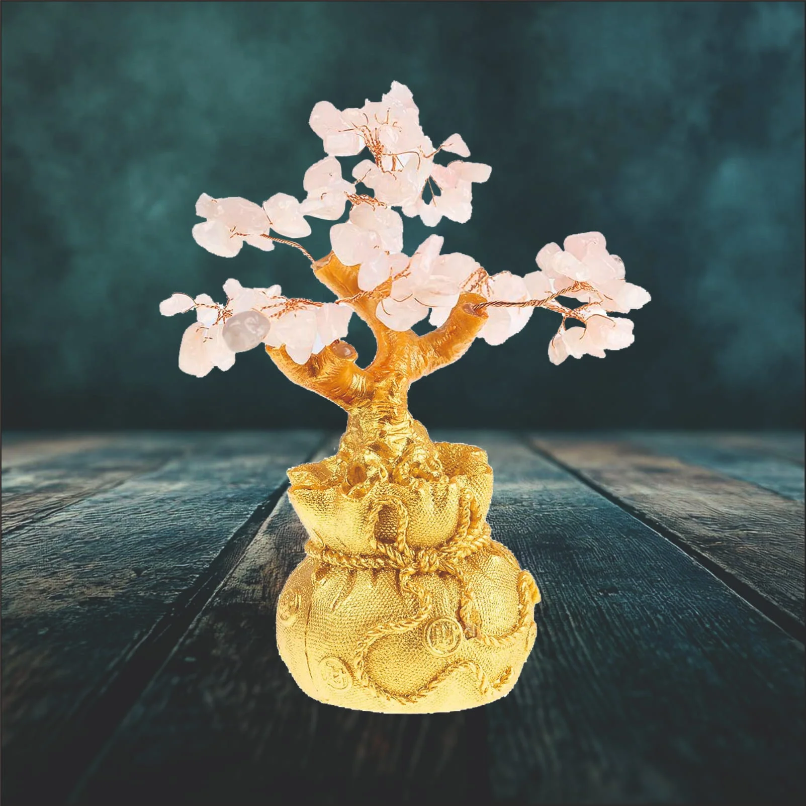 ROSE QUARTZ SMALL MINI TREE