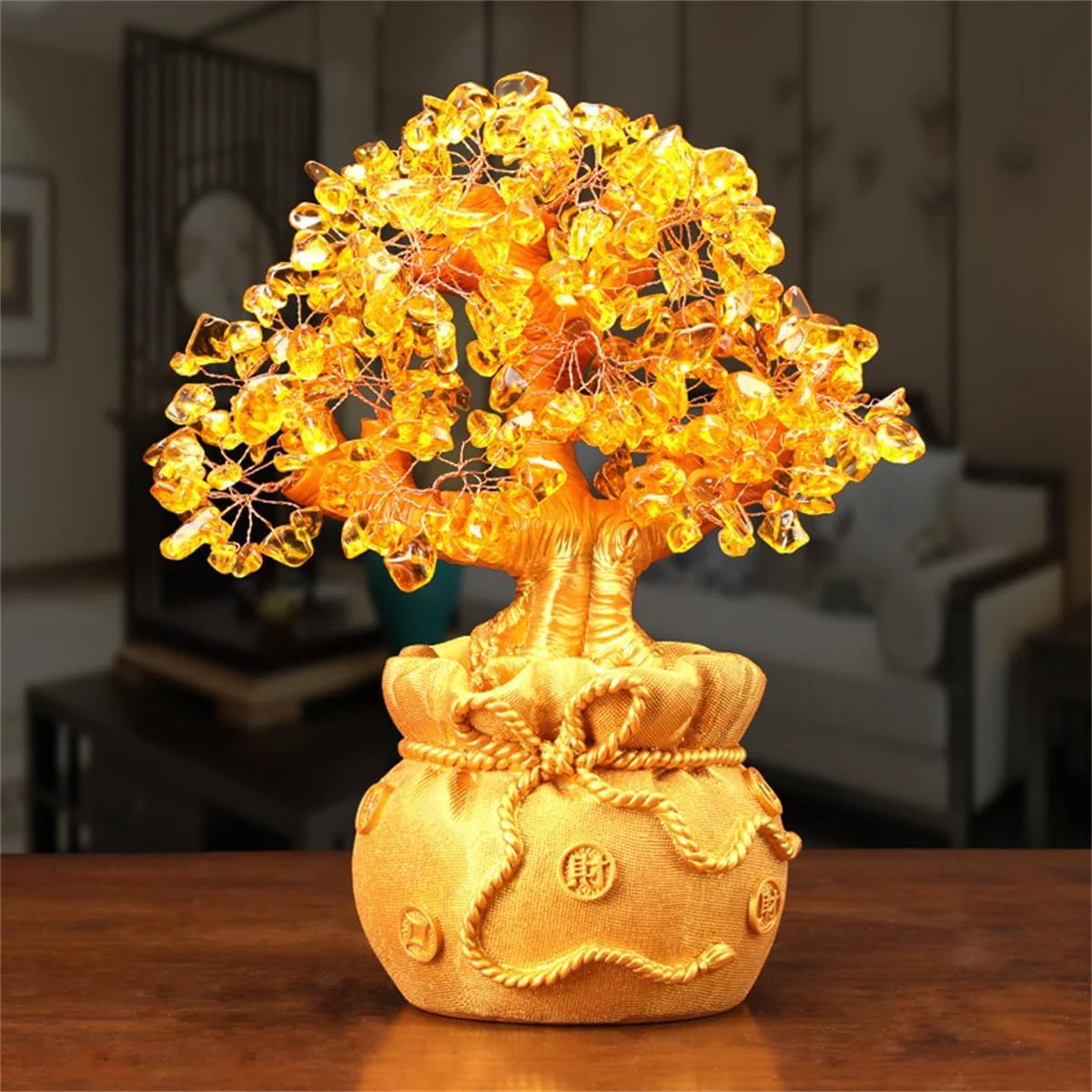 Natural Citrine Crystal Bonsai Money Tree