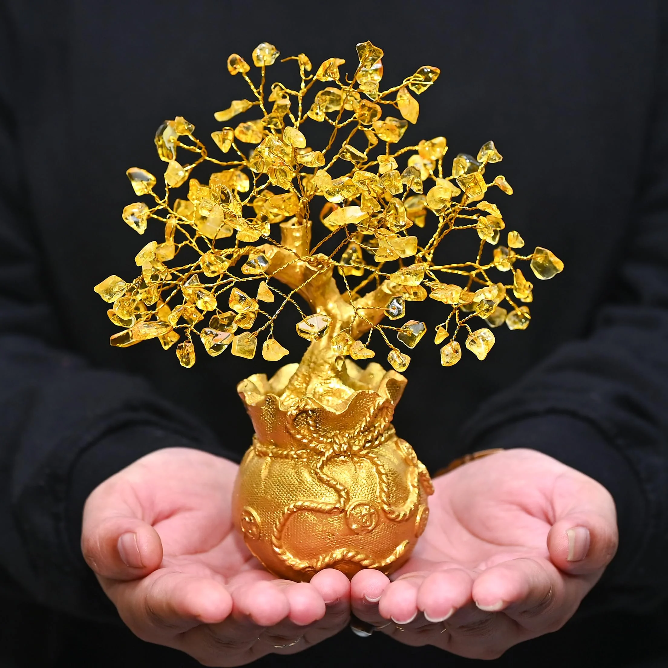 Natural Citrine Crystal Bonsai Money Tree