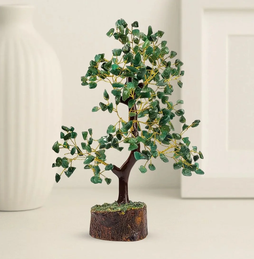 Green aventurine Gemstone Crystal Tree
