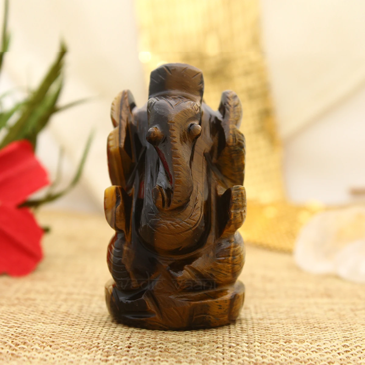 Natural Tiger Eye Lord  Ganesha Idol