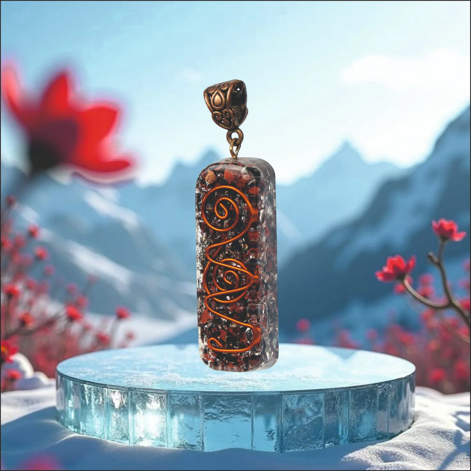 Red Jasper Crystal Pendant 