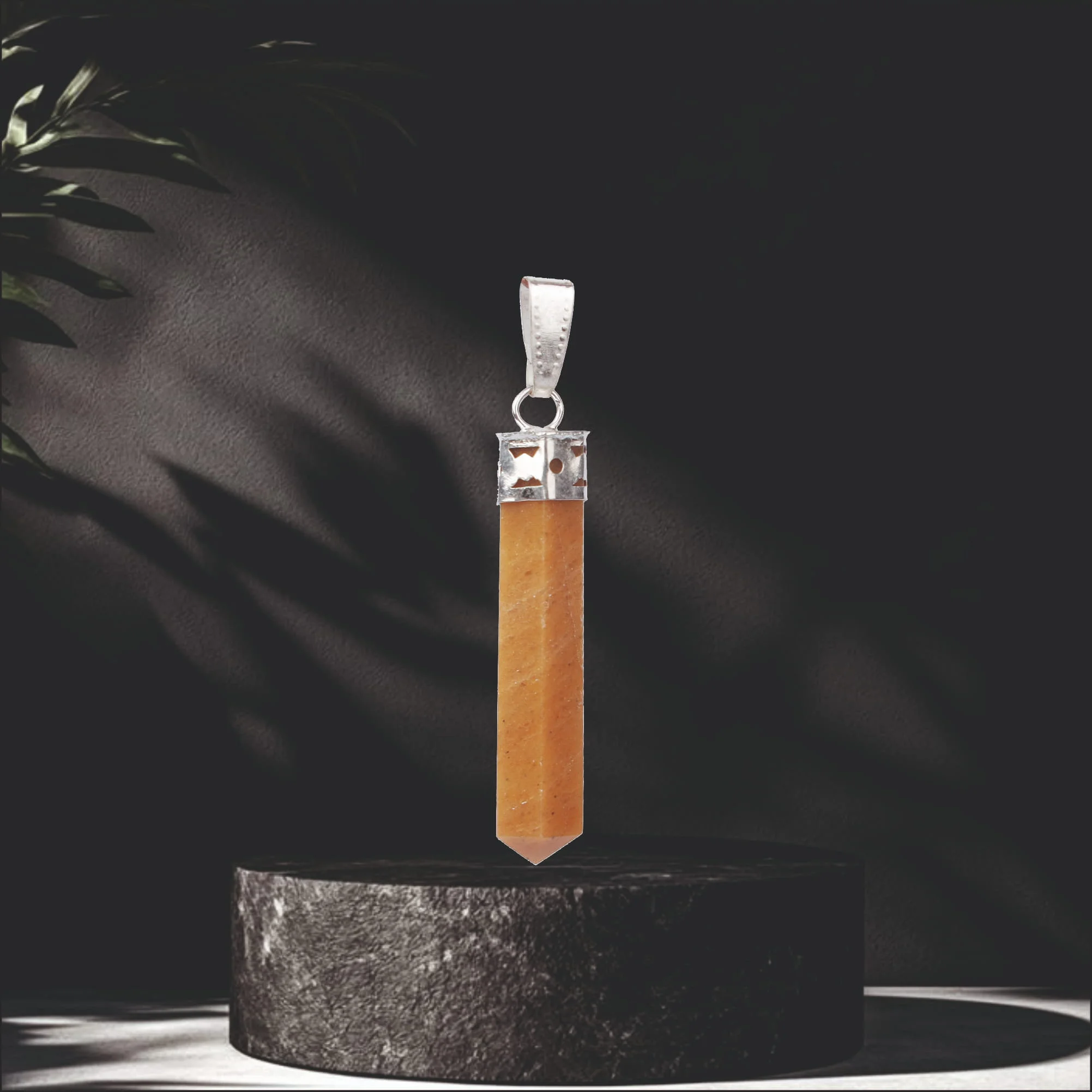 Yellow Jasper Single Point Pendant