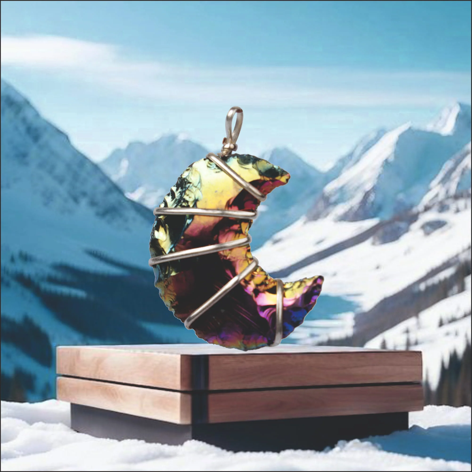 Natural Aura Titanium Moonstone