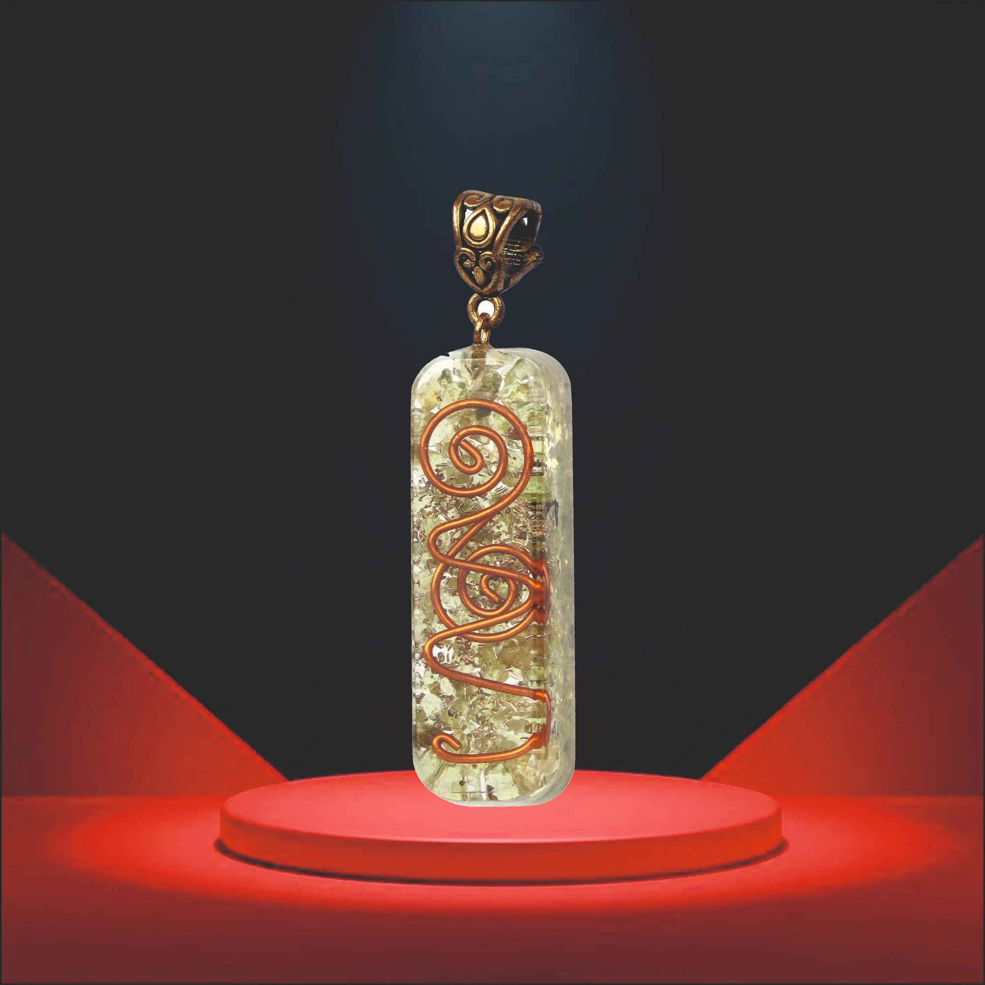 Natural Green Jade Crystal pendant