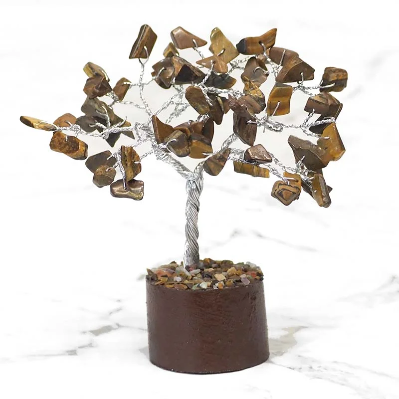 Natural Tiger Eye Mini Crystal Tree