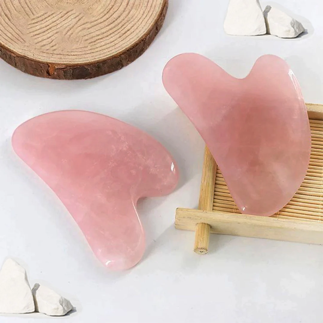  Pink Gua Sha Stone for Facial Massage