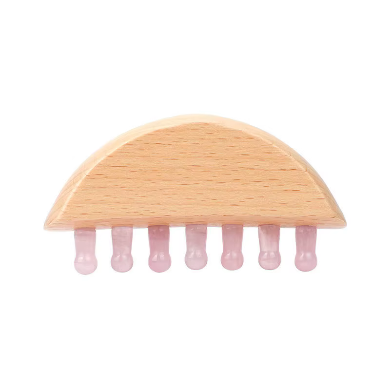 Rose Quartz Head Massage Comb 