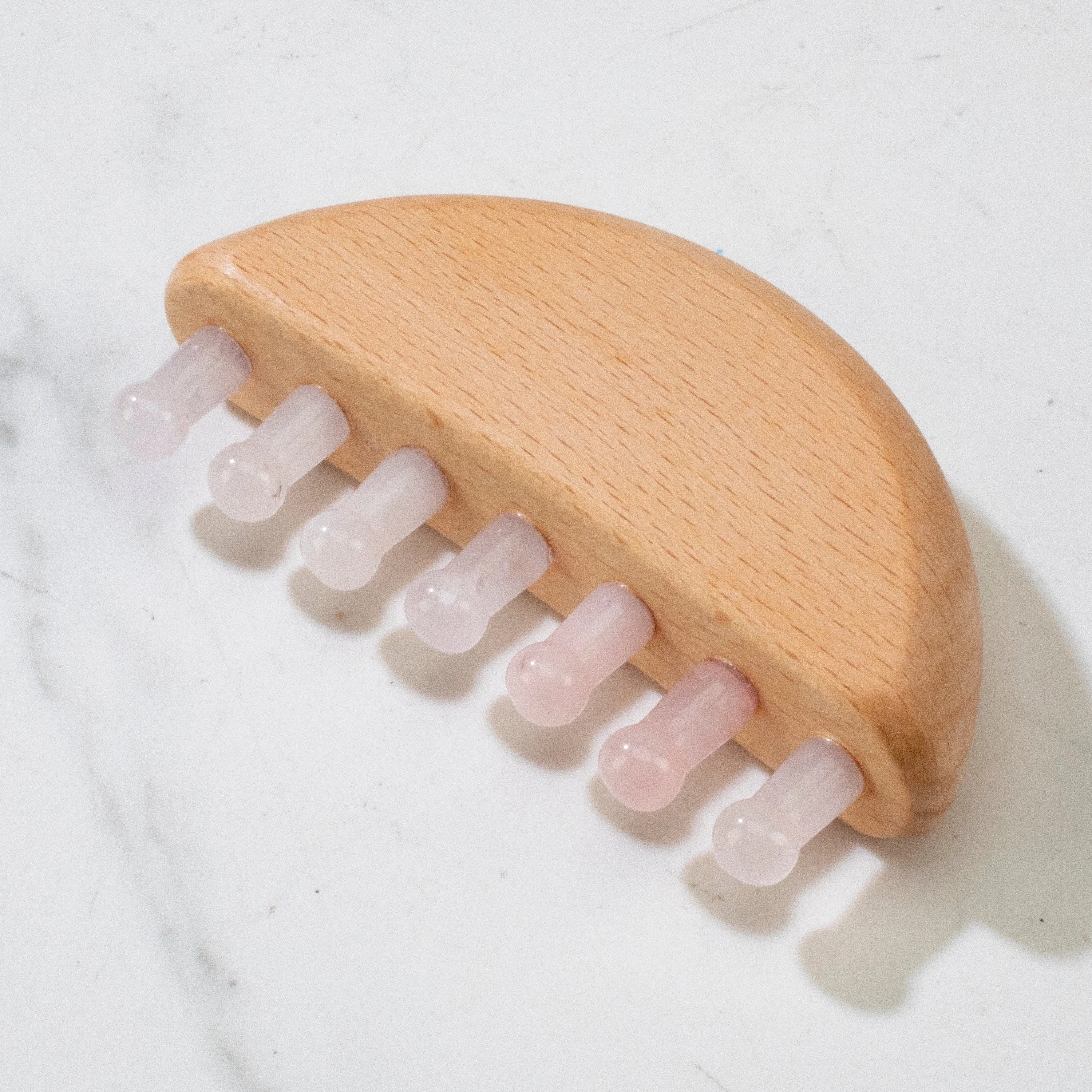 Rose Quartz Head Massage Comb 
