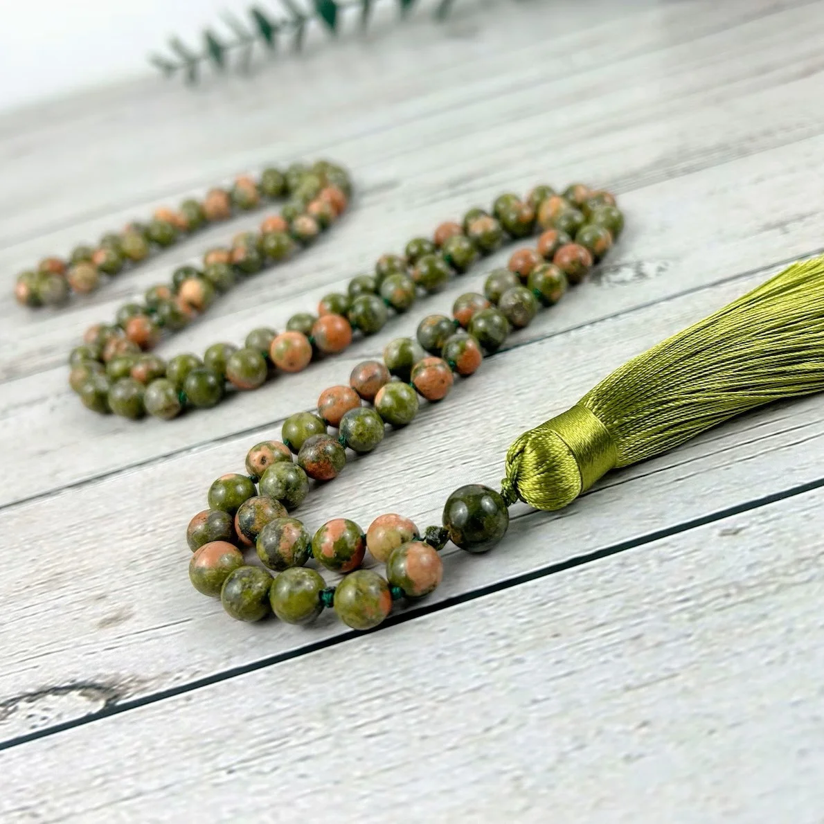 Unakite Crystal Japa Mala Saadi