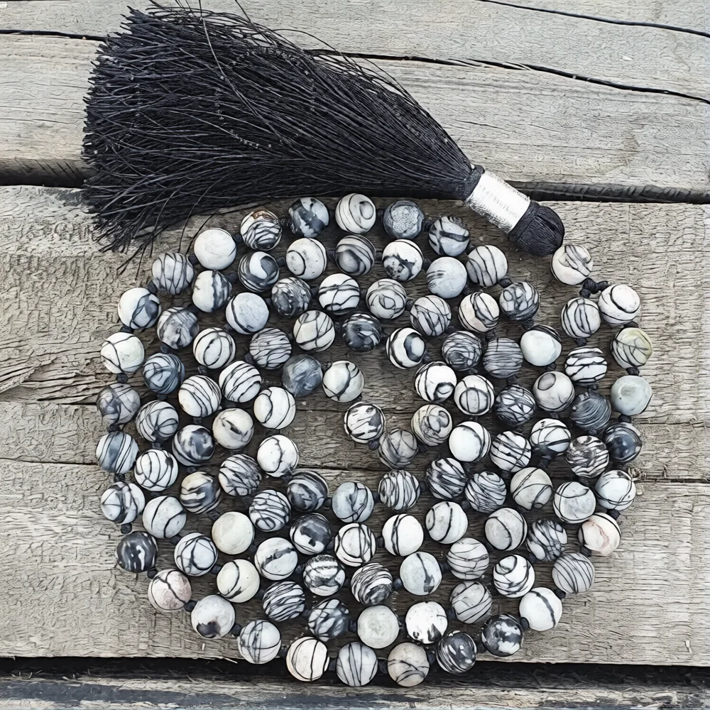 BLACK ZEBRA JASPER STONE