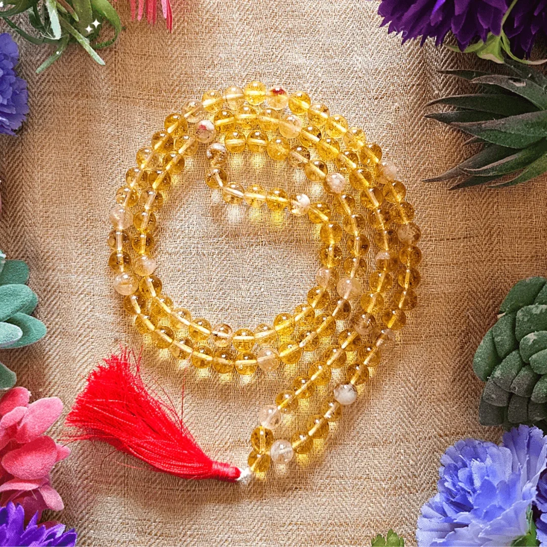 Natural Citrine Mala 