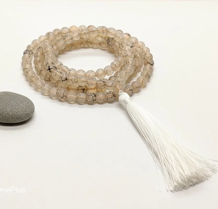 Natural Dragon Vein Agate Malai