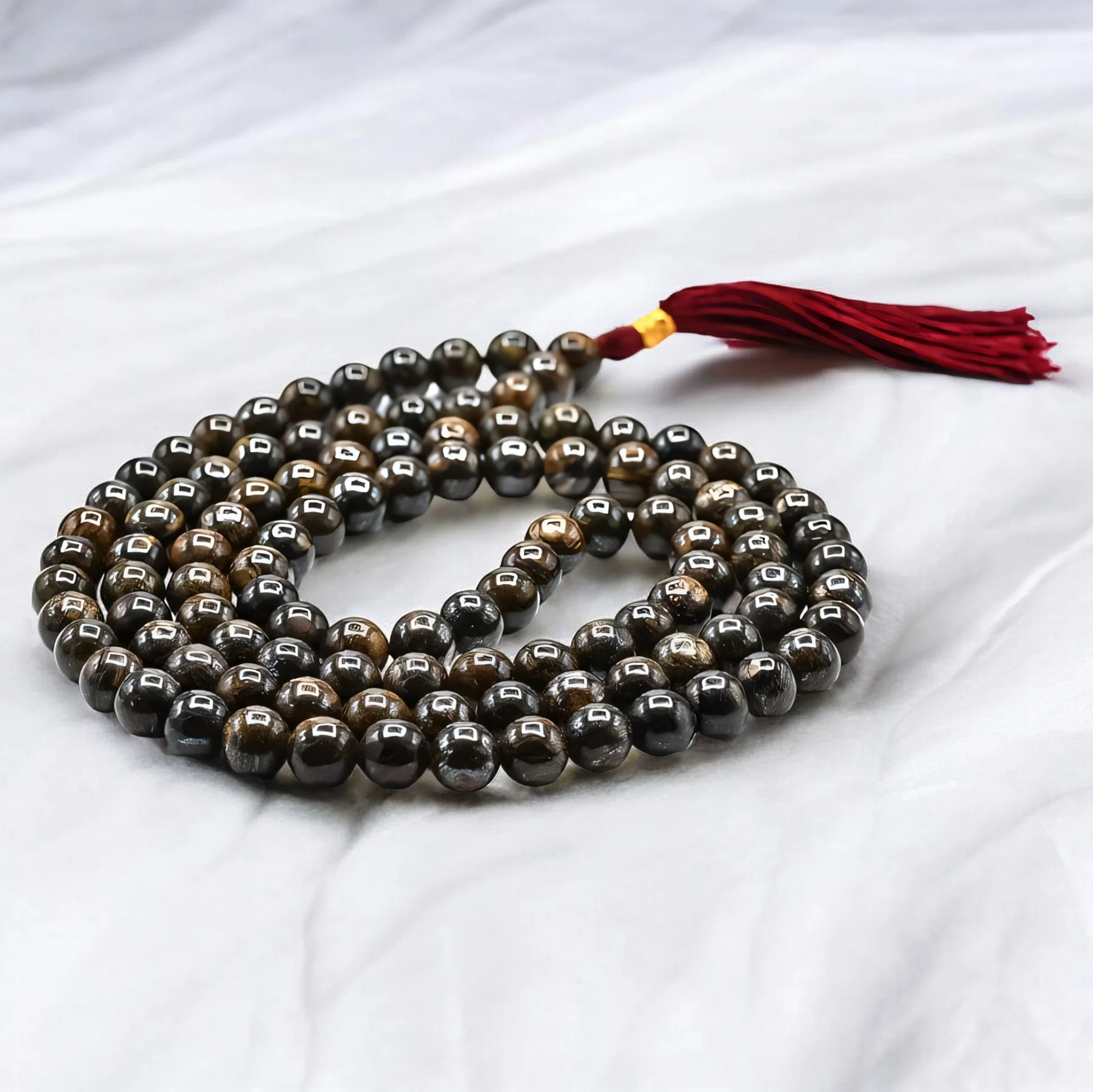 Natural Bronzite  Mala