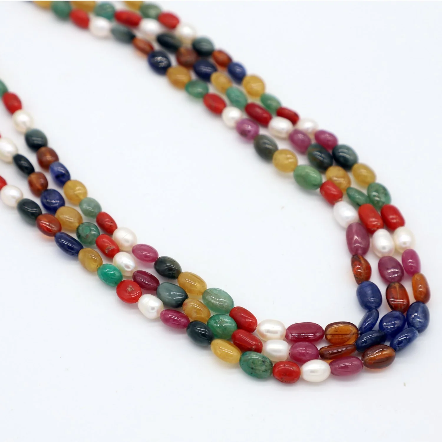 NAVRATAN SMOOTH  OVAL BEADS