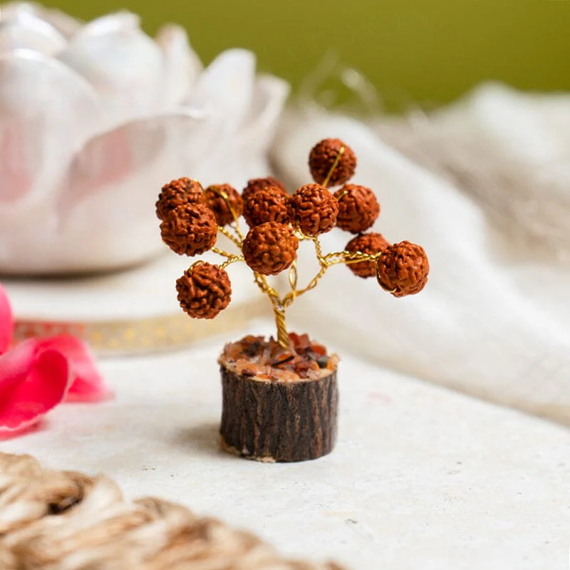 RUDRAKSHA SMALL BEADS TREE 3INCH