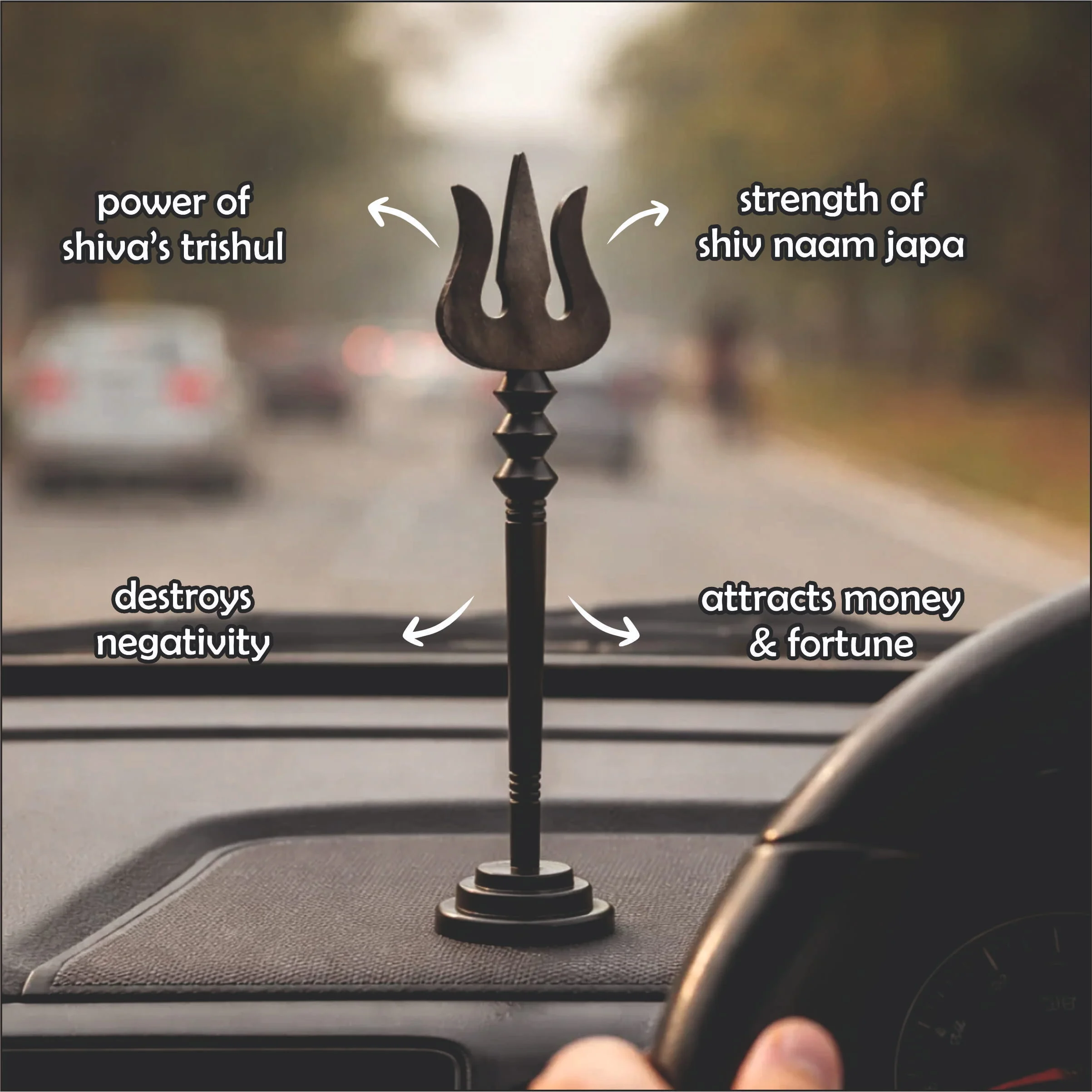 KARUNGALI SHIVA TRISHOOL (6inch)