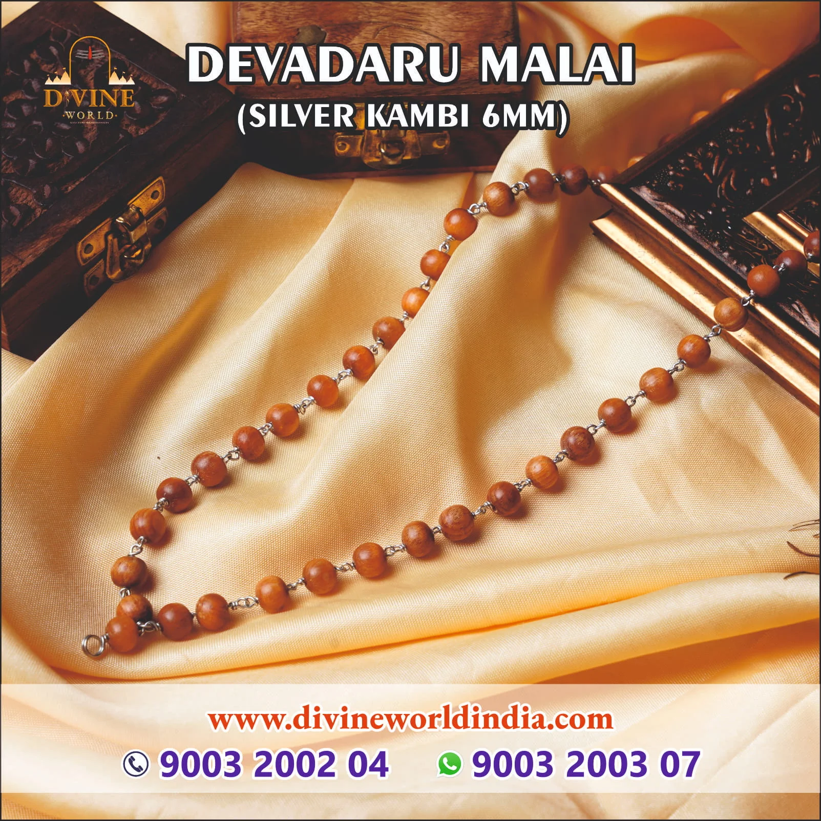 Devadaru Malai Silver kambi 6mm