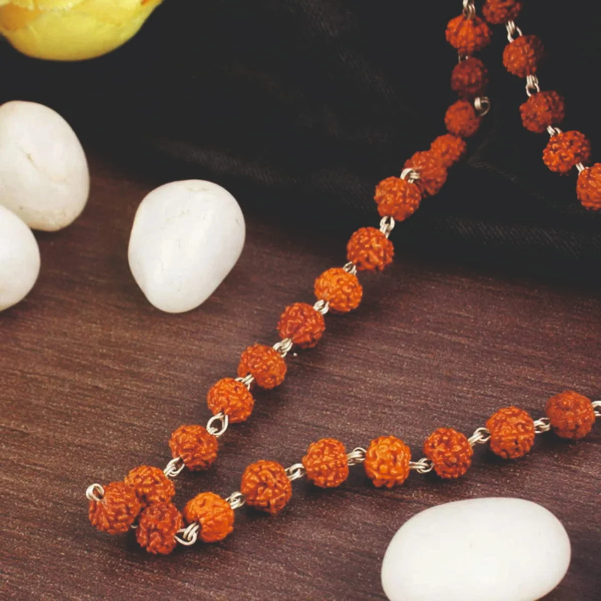 RUDRAKSHA SILVER KAMBI 10mm