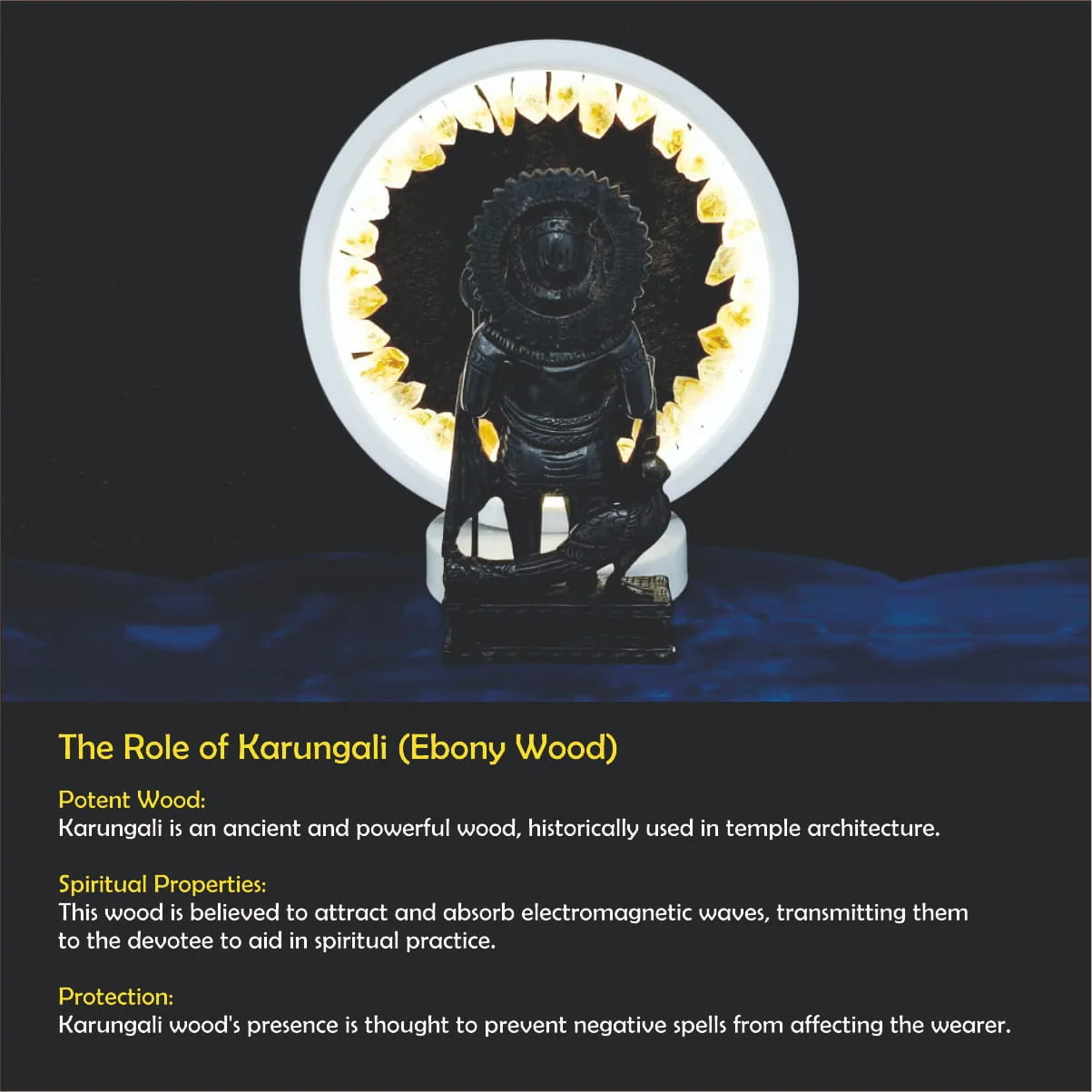 KARUNGALI MURUGAN STATUE (9inch)