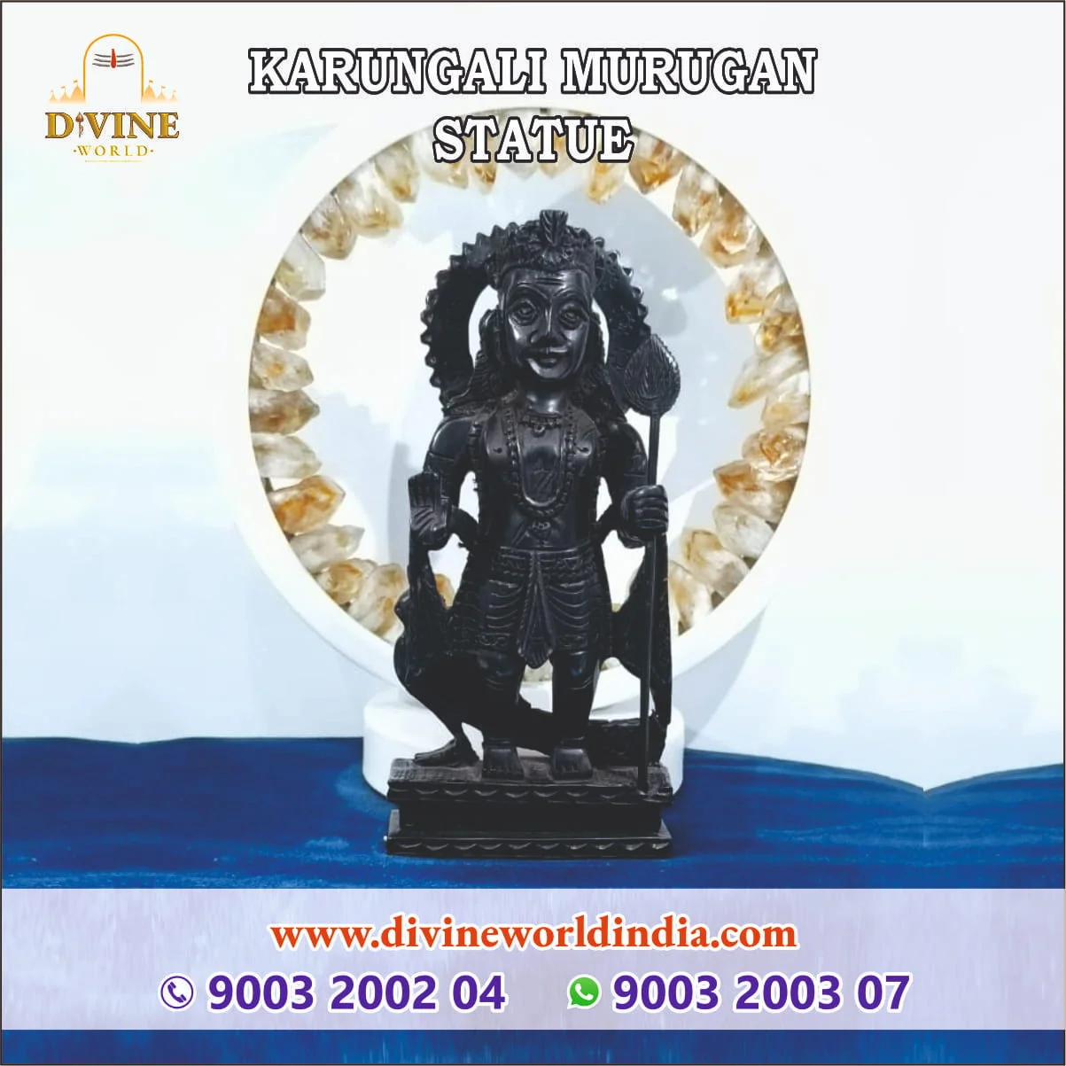 KARUNGALI MURUGAN STATUE (9inch)