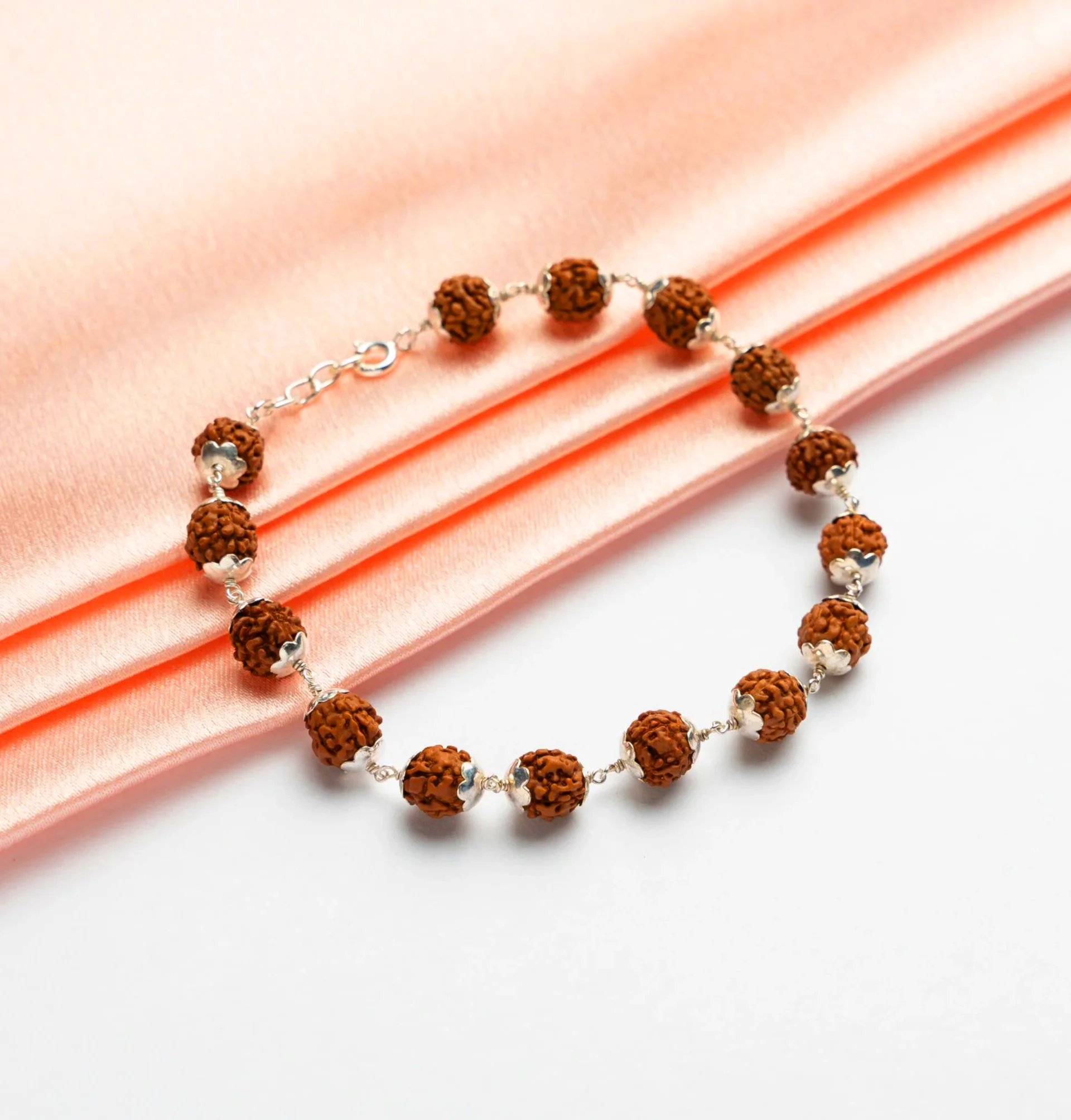 Rudraksha Silver Bracelet 6 MM